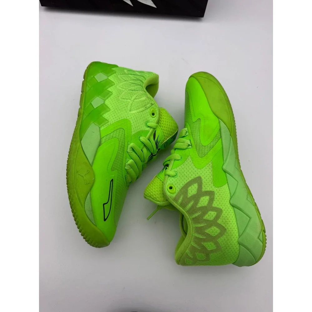 Puma MB.02 JR LaMelo Ball Neon Green Basketball Shoes 378358 02 Mens 6.5